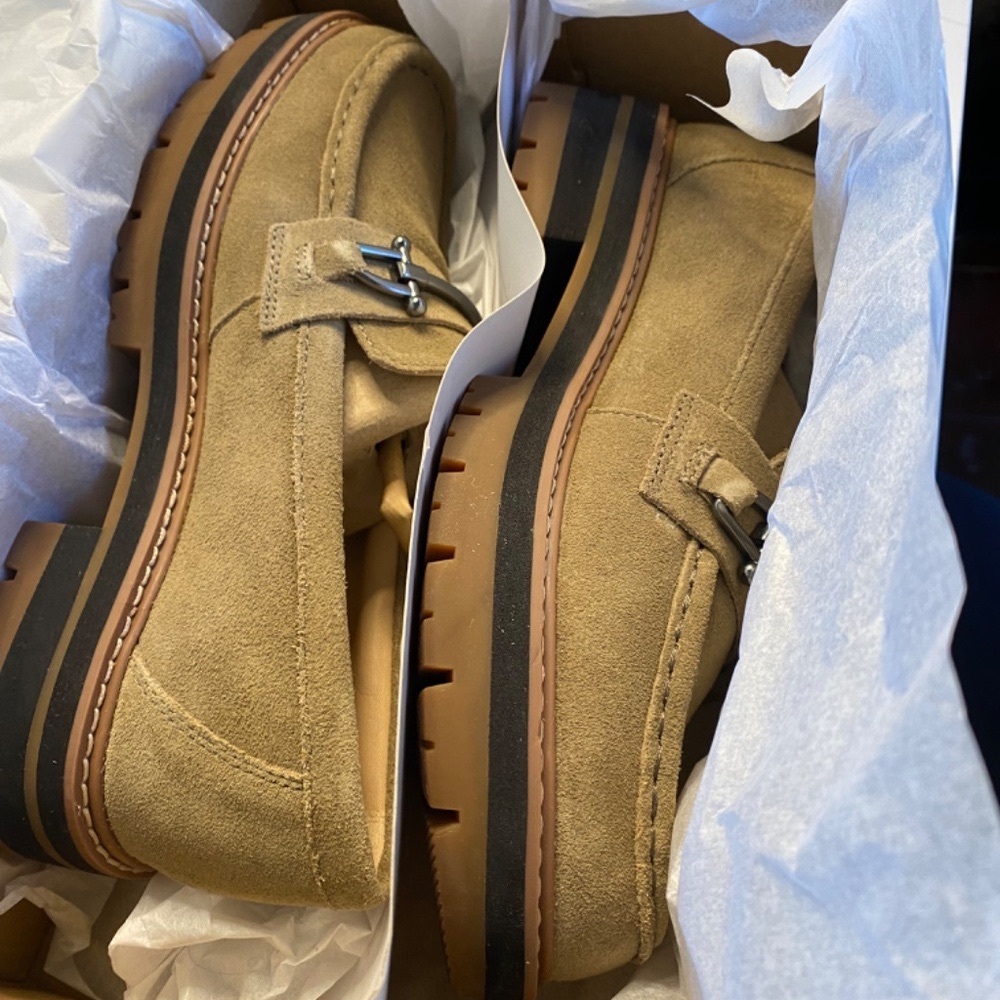 Clarks Orianna Dark Sand Suede/loafers - Picture 3 of 7